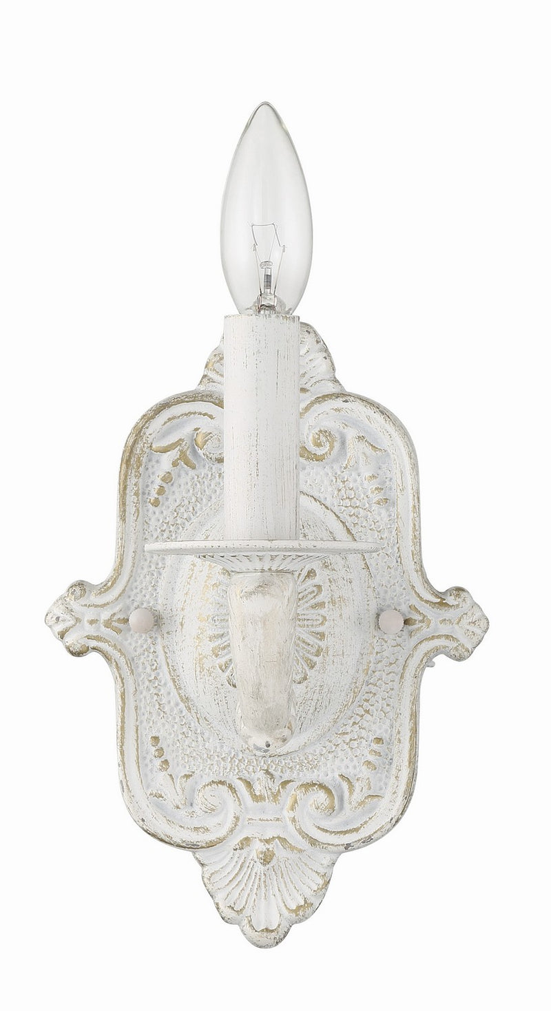 Crystorama 5111-AW Paris Market One Light Wall Sconce Antique White Alternate Image 4.jpg