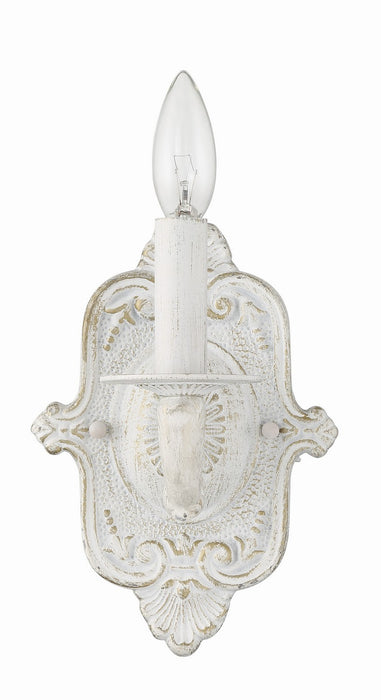 Crystorama 5111-AW Paris Market One Light Wall Sconce Antique White Alternate Image 4.jpg