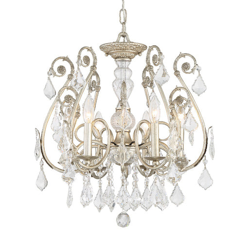 Crystorama 5115-OS-CL-MWP Regis Six Light Chandelier Olde Silver Main Image.jpg