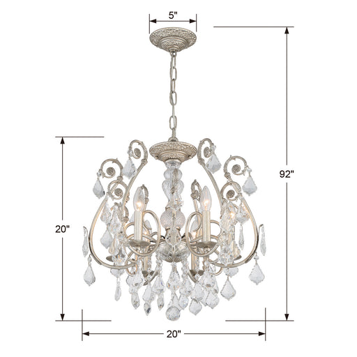 Crystorama 5115-OS-CL-SAQ Regis Six Light Chandelier Olde Silver Alternate Image.jpg
