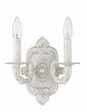 Crystorama 5122-AW Paris Market Two Light Wall Sconce Antique White Alternate Image 2.jpg