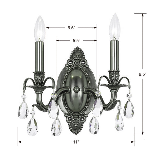 Crystorama 5562-PW-CL-S Dawson Two Light Wall Sconce Pewter Alternate Image.jpg
