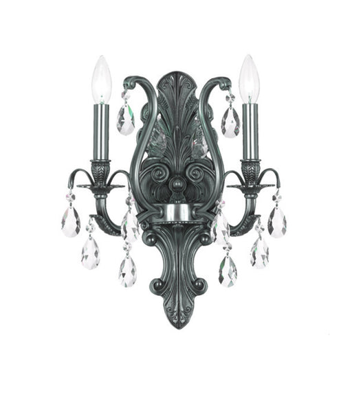Crystorama 5563-PW-CL-MWP Dawson Two Light Wall Sconce Pewter Main Image.jpg