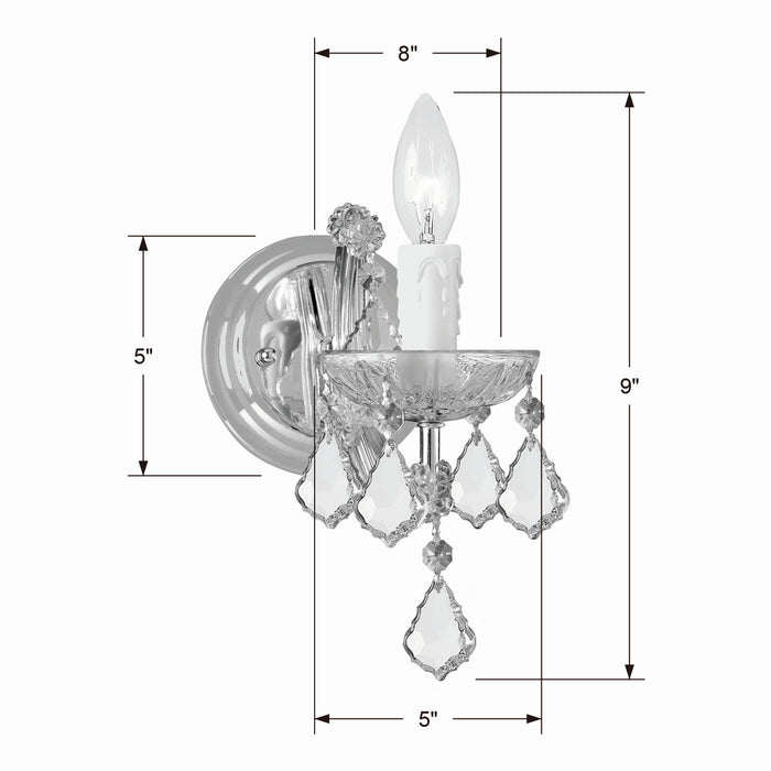 Crystorama 4471-CH-CL-MWP Maria Theresa One Light Wall Sconce Polished Chrome Alternate Image.jpg