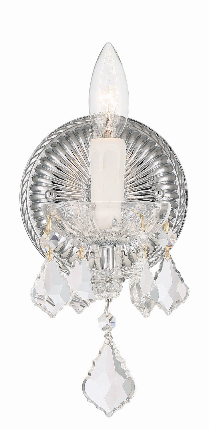 Crystorama 4471-CH-CL-MWP Maria Theresa One Light Wall Sconce Polished Chrome Alternate Image 2.jpg
