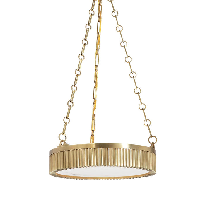 Hudson Valley 516-AGB Lynden Four Light Pendant, Aged Brass Main Image.jpg