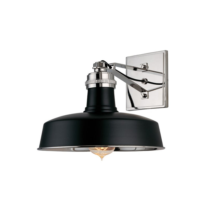 Hudson Valley 8601-BPN Hudson Falls One Light Wall Sconce, Black/Polished Nickel Main Image.jpg