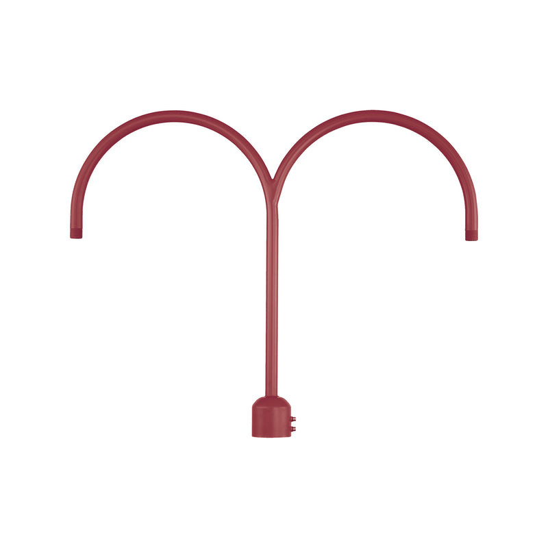 Millennium RPAD-SR R Series Two Light Post Adapter, Satin Red Main Image.jpg
