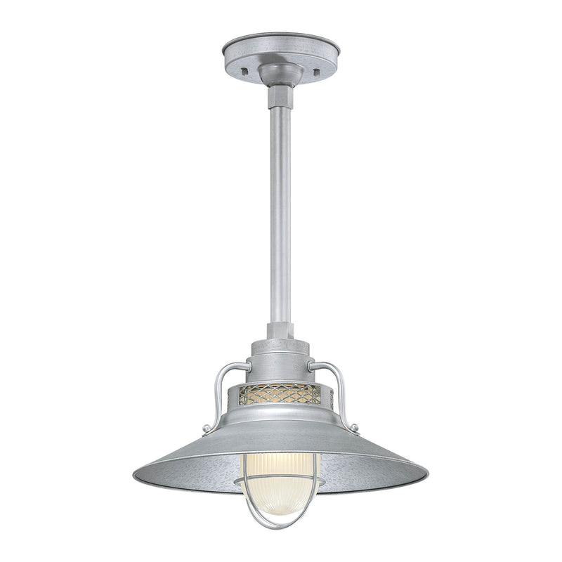Millennium RRRS14-GA R Series One Light Pendant, Galvanized Main Image.jpg