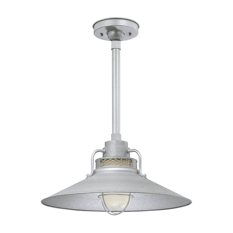 Millennium RRRS18-GA R Series One Light Pendant, Galvanized Main Image.jpg