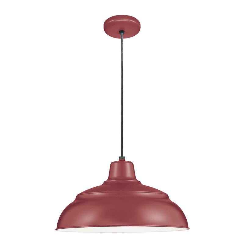 Millennium RWHC17-SR R Series One Light Pendant, Satin Red Main Image.jpg