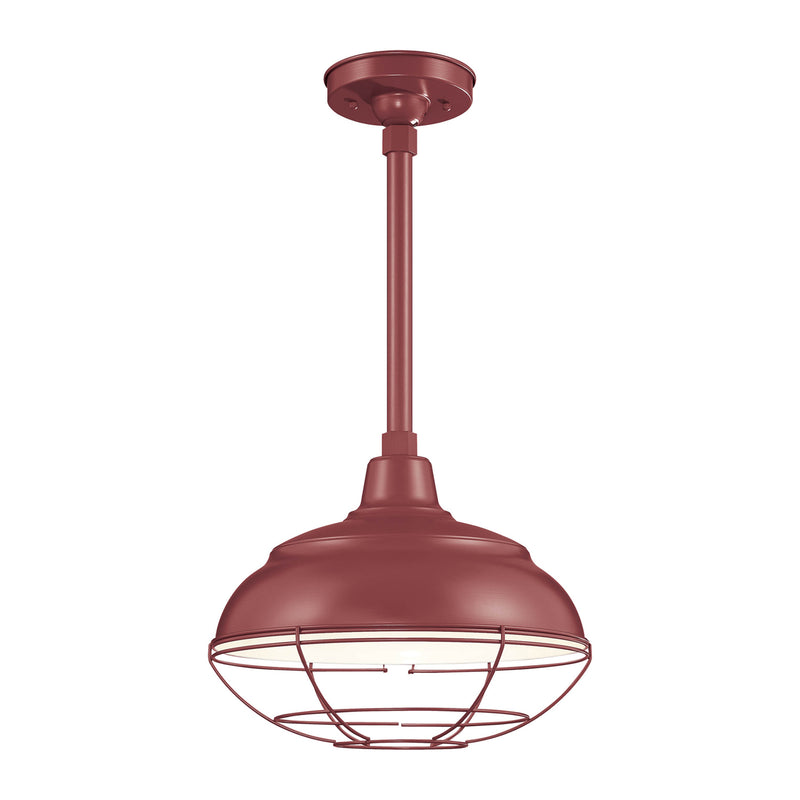 Millennium RWHS14-SR R Series One Light Pendant, Satin Red Main Image.jpg