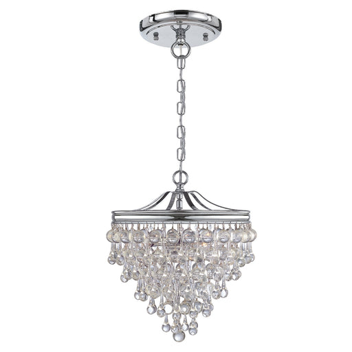 Crystorama 130-CH Calypso Three Light Mini Chandelier Polished Chrome Alternate Image.jpg