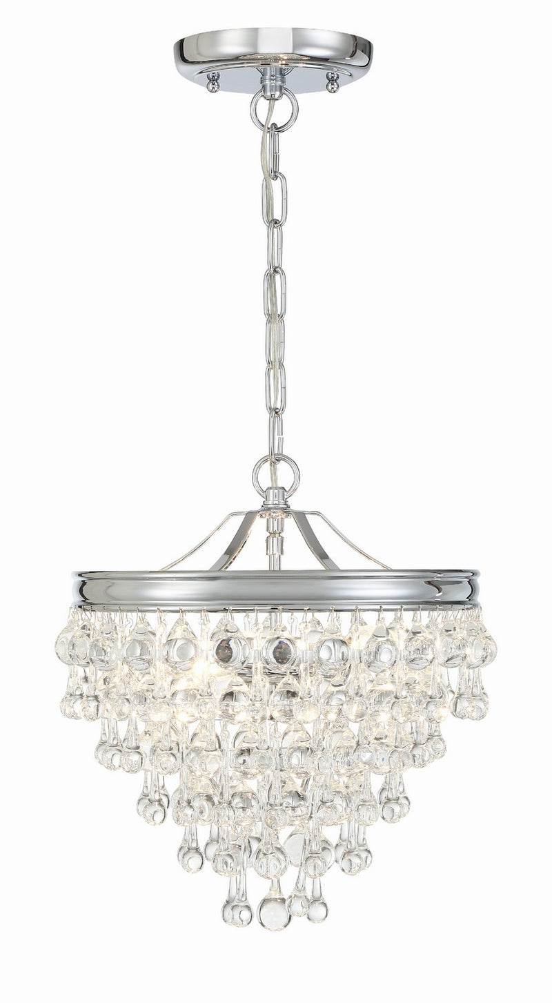 Crystorama 130-CH Calypso Three Light Mini Chandelier Polished Chrome Main Image.jpg