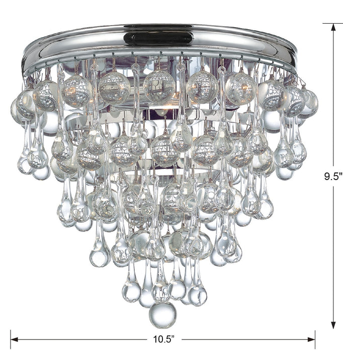 Crystorama 135-CH Calypso Three Light Flush Mount Polished Chrome Alternate Image 4.jpg