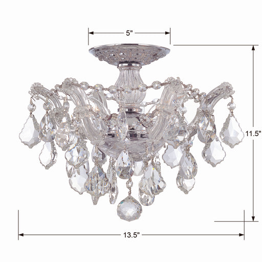 Crystorama 4430-CH-CL-SAQ Maria Theresa Three Light Semi Flush Mount Polished Chrome Alternate Image.jpg