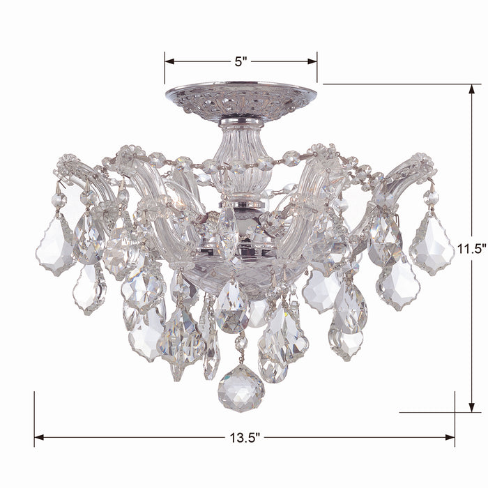 Crystorama 4430-CH-CL-SAQ Maria Theresa Three Light Semi Flush Mount Polished Chrome Alternate Image.jpg