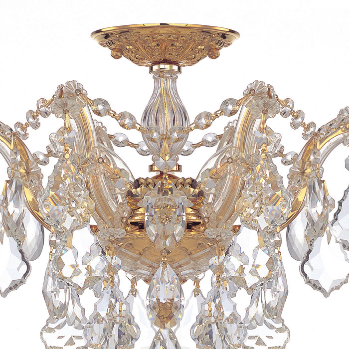 Crystorama 4430-GD-CL-MWP Maria Theresa Three Light Semi Flush Mount Gold Alternate Image 2.jpg