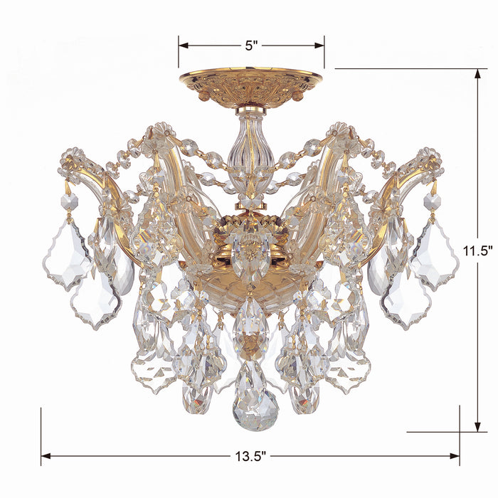 Crystorama 4430-GD-CL-S Maria Theresa Three Light Semi Flush Mount Gold Alternate Image.jpg