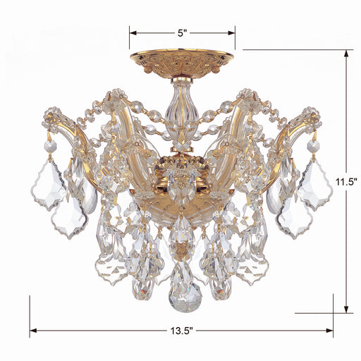 Crystorama 4430-GD-CL-SAQ Maria Theresa Three Light Semi Flush Mount Gold Alternate Image.jpg