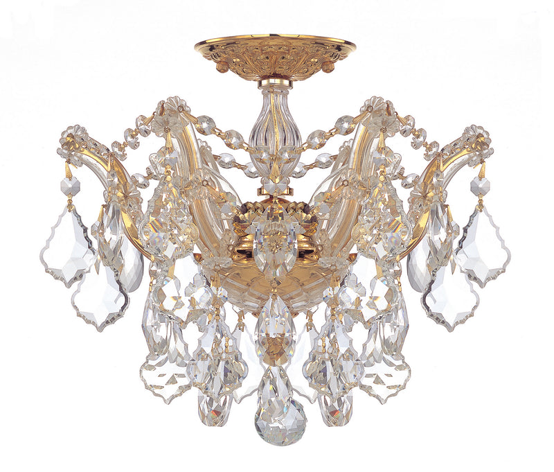 Crystorama 4430-GD-CL-SAQ Maria Theresa Three Light Semi Flush Mount Gold Main Image.jpg
