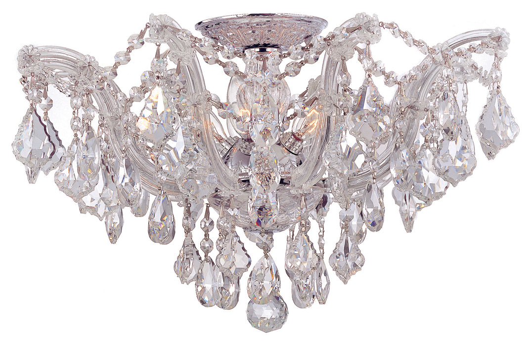 Crystorama 4437-CH-CL-SAQ Maria Theresa Five Light Semi Flush Mount Polished Chrome Main Image.jpg