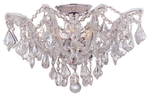 Crystorama 4437-CH-CL-SAQ Maria Theresa Five Light Semi Flush Mount Polished Chrome Main Image.jpg