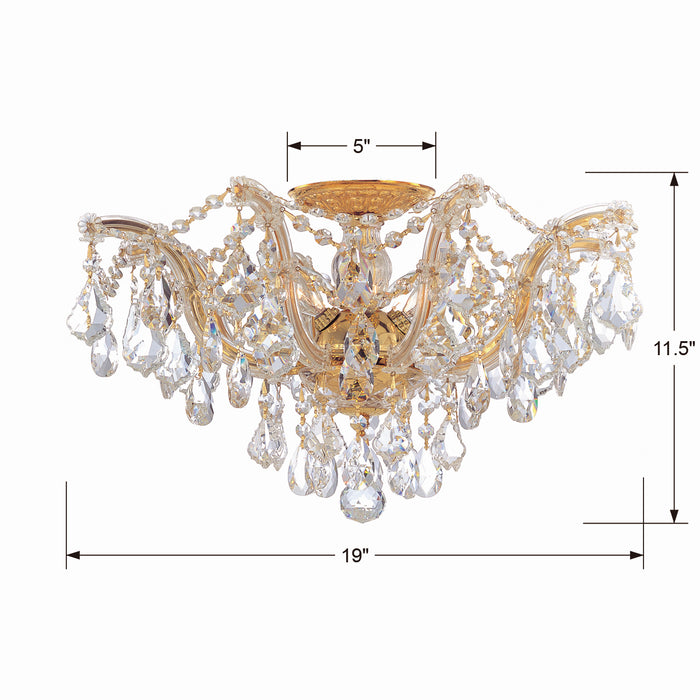 Crystorama 4437-GD-CL-SAQ Maria Theresa Five Light Semi Flush Mount Gold Alternate Image.jpg