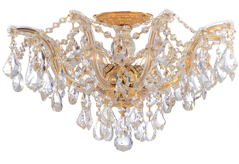 Crystorama 4437-GD-CL-SAQ Maria Theresa Five Light Semi Flush Mount Gold Main Image.jpg