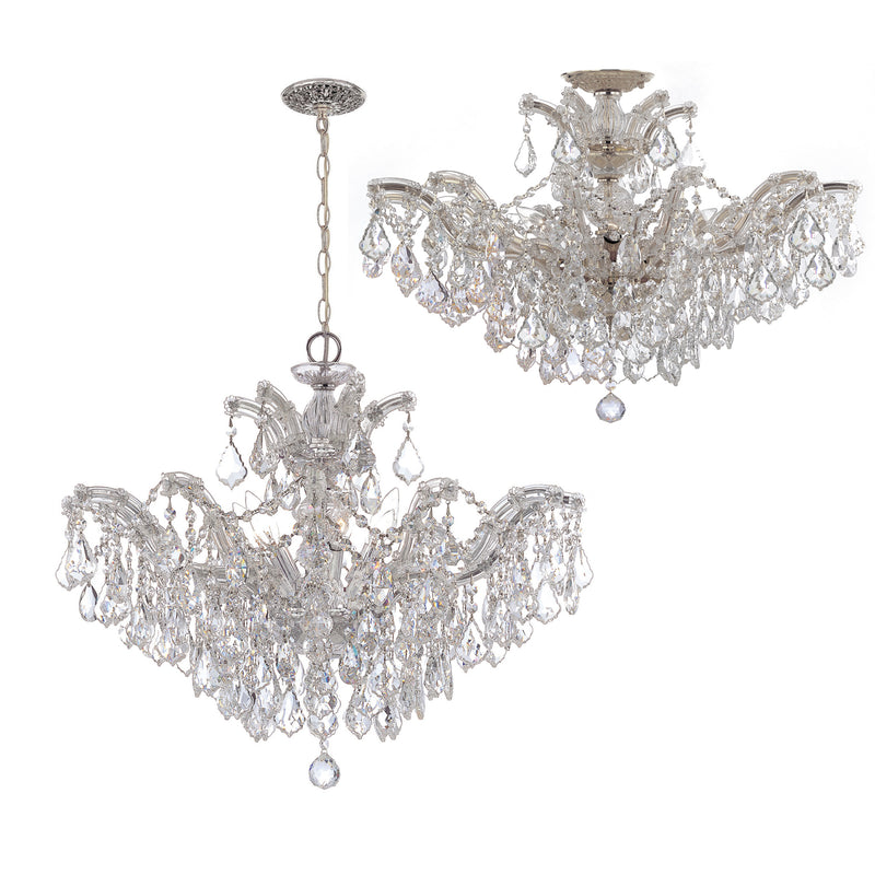 Crystorama 4439-CH-CL-S Maria Theresa Six Light Chandelier Polished Chrome Alternate Image 2.jpg