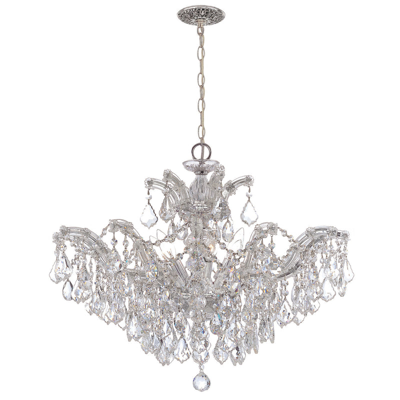 Crystorama 4439-CH-CL-SAQ Maria Theresa Six Light Chandelier Polished Chrome Alternate Image.jpg
