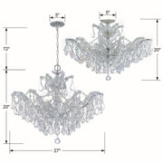 Crystorama 4439-CH-CL-SAQ Maria Theresa Six Light Chandelier Polished Chrome Alternate Image 4.jpg