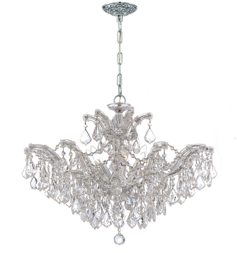 Crystorama 4439-CH-CL-SAQ Maria Theresa Six Light Chandelier Polished Chrome Main Image.jpg