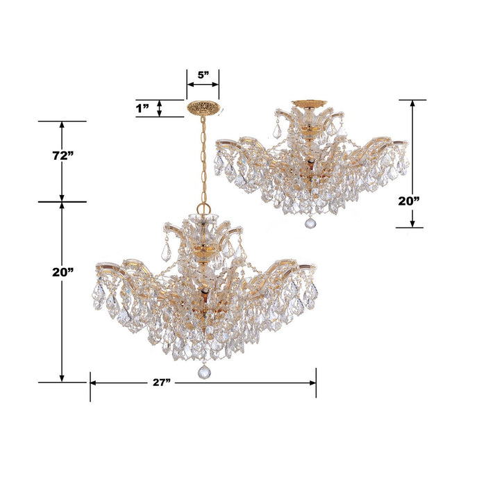 Crystorama 4439-GD-CL-S Maria Theresa Six Light Chandelier Gold Alternate Image 4.jpg