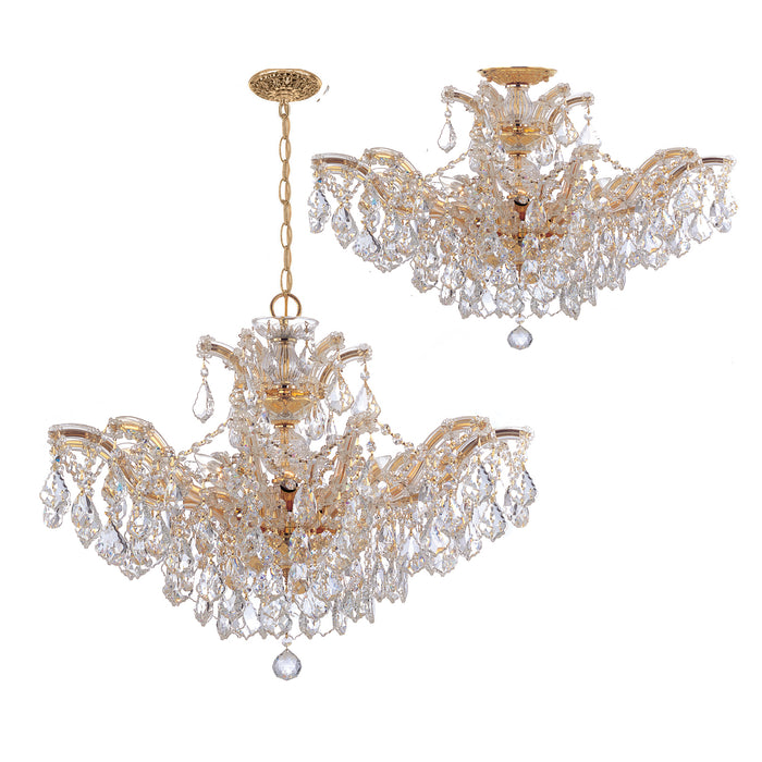 Crystorama 4439-GD-CL-SAQ Maria Theresa Six Light Chandelier Gold Alternate Image 2.jpg