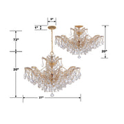Crystorama 4439-GD-CL-SAQ Maria Theresa Six Light Chandelier Gold Alternate Image 4.jpg