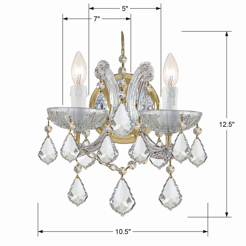 Crystorama 4472-GD-CL-MWP Maria Theresa Two Light Wall Sconce Gold Alternate Image.jpg