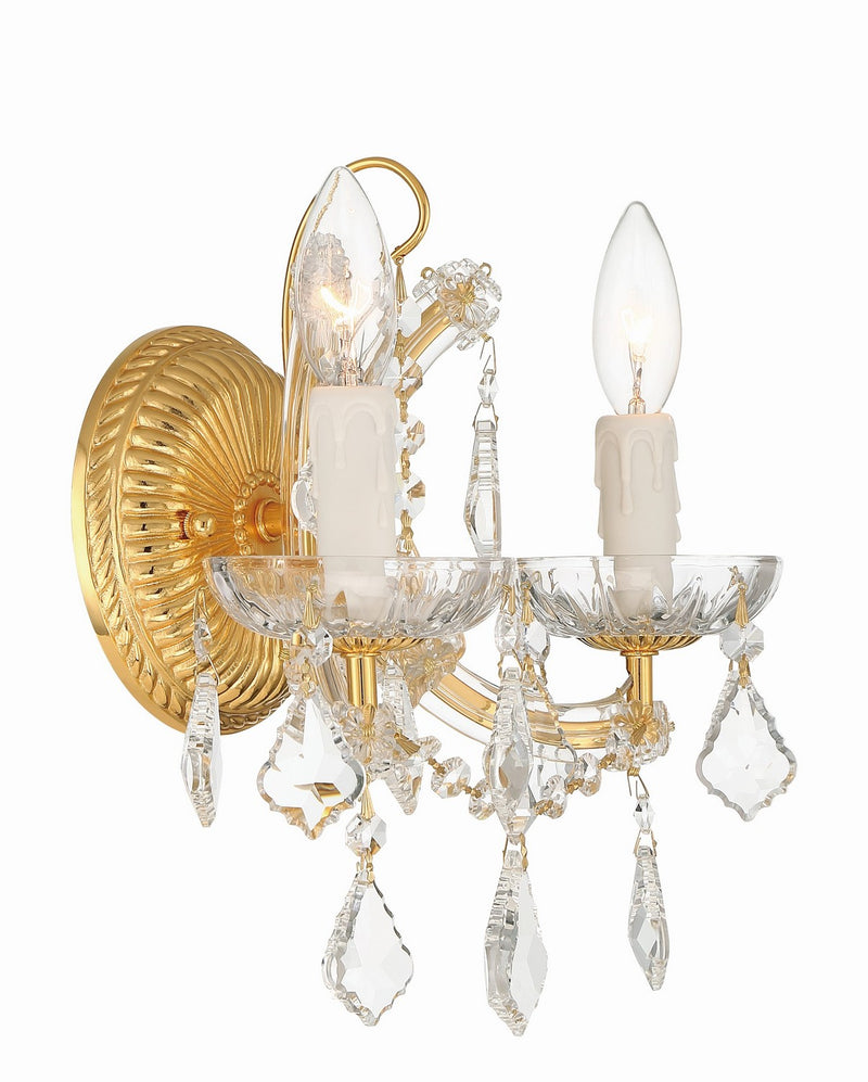 Crystorama 4472-GD-CL-MWP Maria Theresa Two Light Wall Sconce Gold Alternate Image 4.jpg