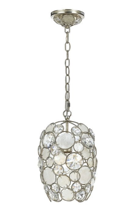 Crystorama 523-SA Palla One Light Mini Chandelier Antique Silver Main Image.jpg