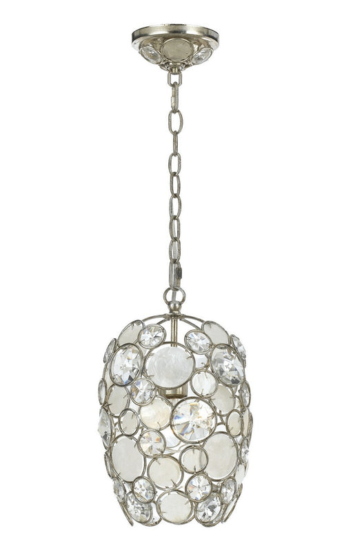 Crystorama 523-SA Palla One Light Mini Chandelier Antique Silver Main Image.jpg