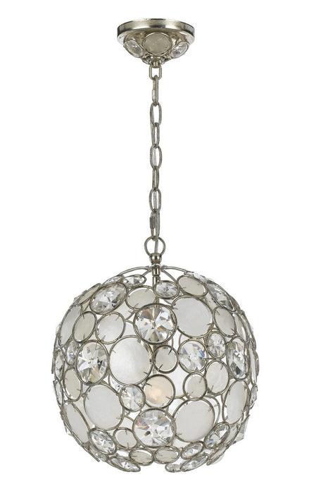 Crystorama 527-SA Palla One Light Mini Chandelier Antique Silver Main Image.jpg