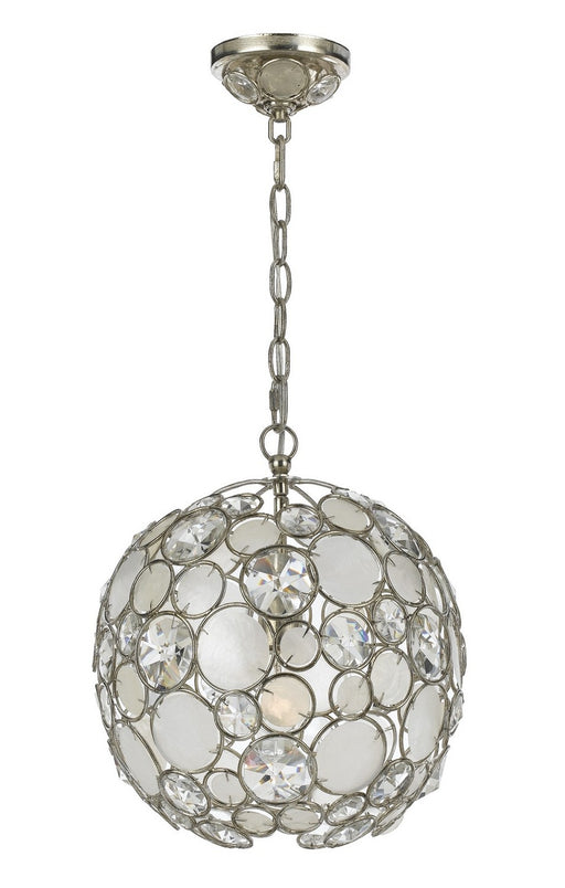 Crystorama 527-SA Palla One Light Mini Chandelier Antique Silver Main Image.jpg