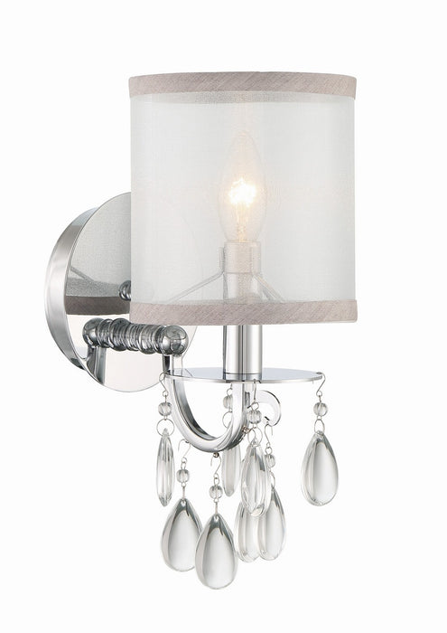 Crystorama 5621-CH Hampton One Light Wall Sconce Polished Chrome Main Image.jpg