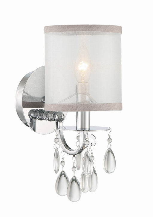 Crystorama 5621-CH Hampton One Light Wall Sconce Polished Chrome Main Image.jpg