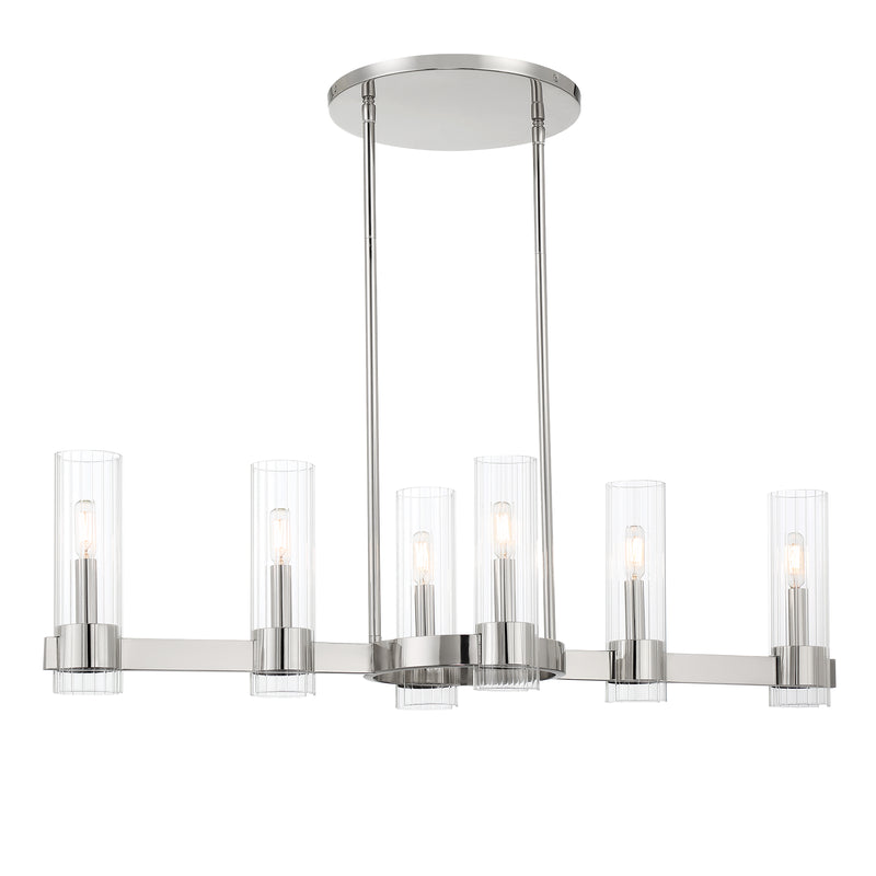 Minka-Lavery 3896-77 Vernon Place Six Light Island Pendant, Chrome Main Image.jpg