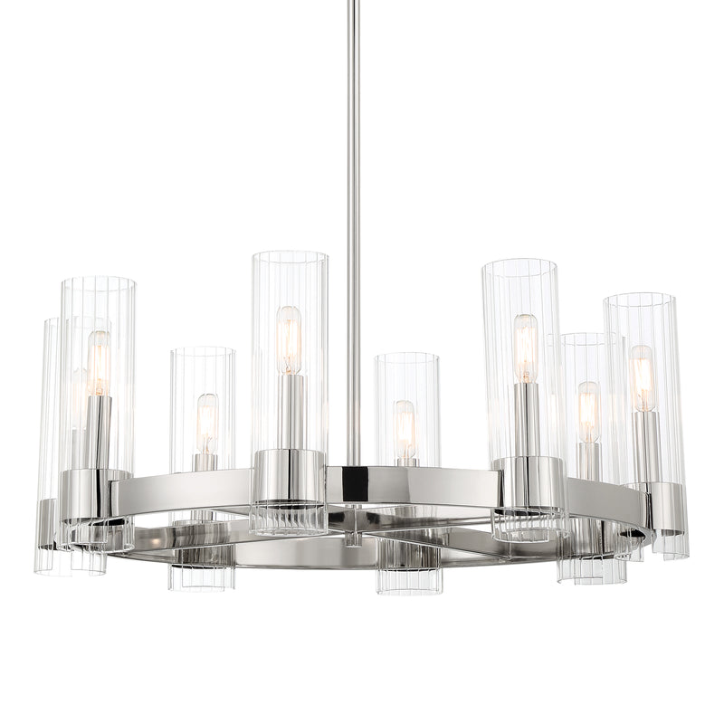 Minka-Lavery 3898-77 Vernon Place Eight Light Chandelier, Chrome Main Image.jpg