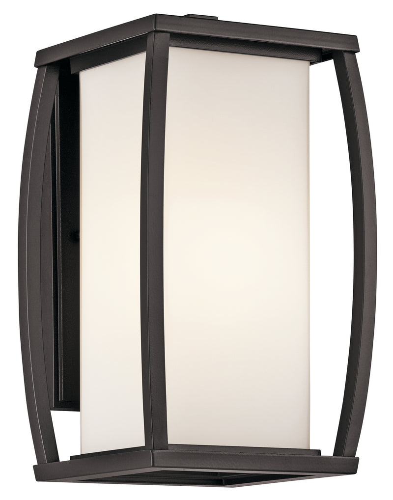 Kichler 49337AZ One Light Outdoor Wall Mount, Architectural Bronze