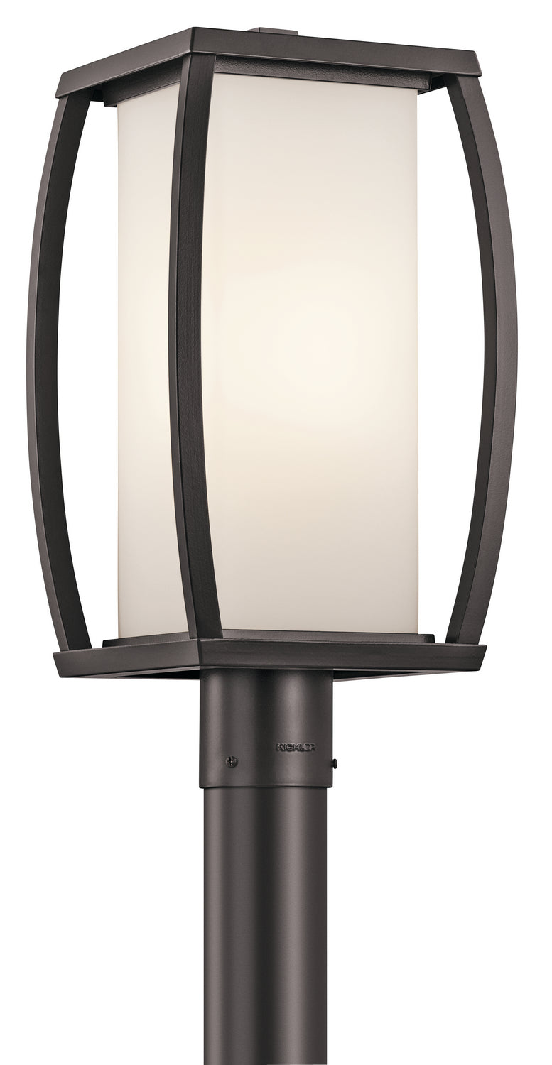 Kichler 49342AZ One Light Outdoor Post Mount, Architectural Bronze