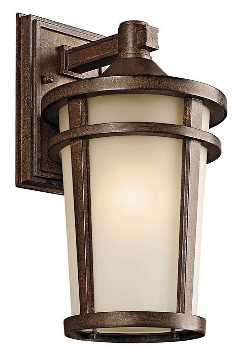 Kichler 49072BST Atwood One Light Outdoor Wall Mount, Brown Stone Main Image.jpg