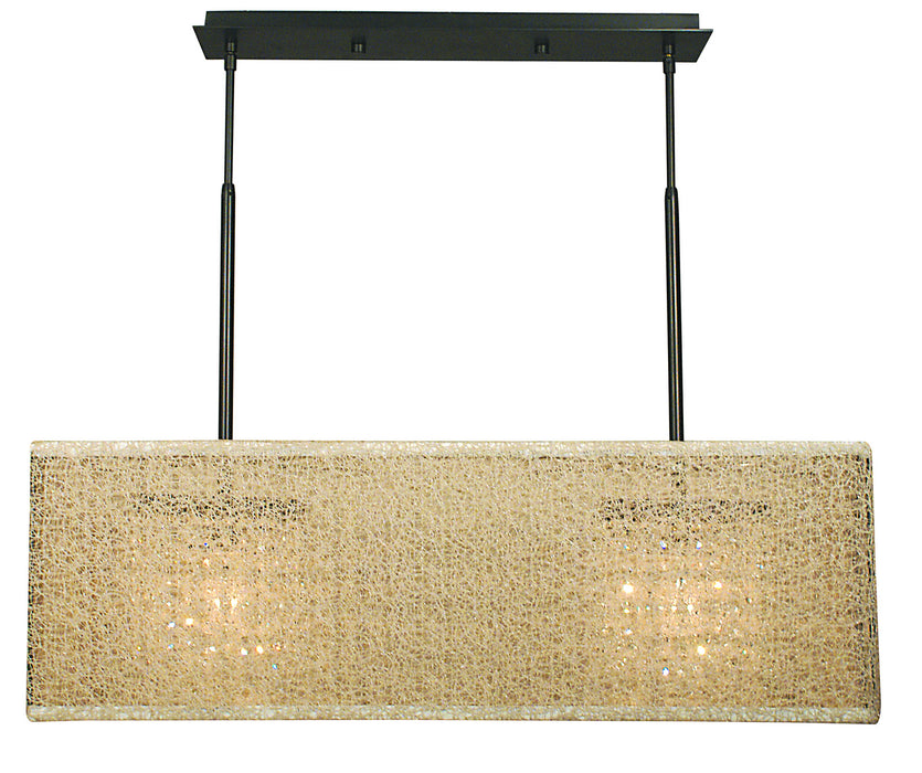 Framburg 2332 MB/CM Chloe Two Light Island Chandelier, Mahogany Bronze with Champagne Mesh Shade Main Image.jpg